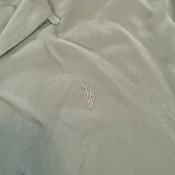 AllSaints Venice Relaxed Fit short sleeve shirt in a vintage green men's large - Picture 3 of 5